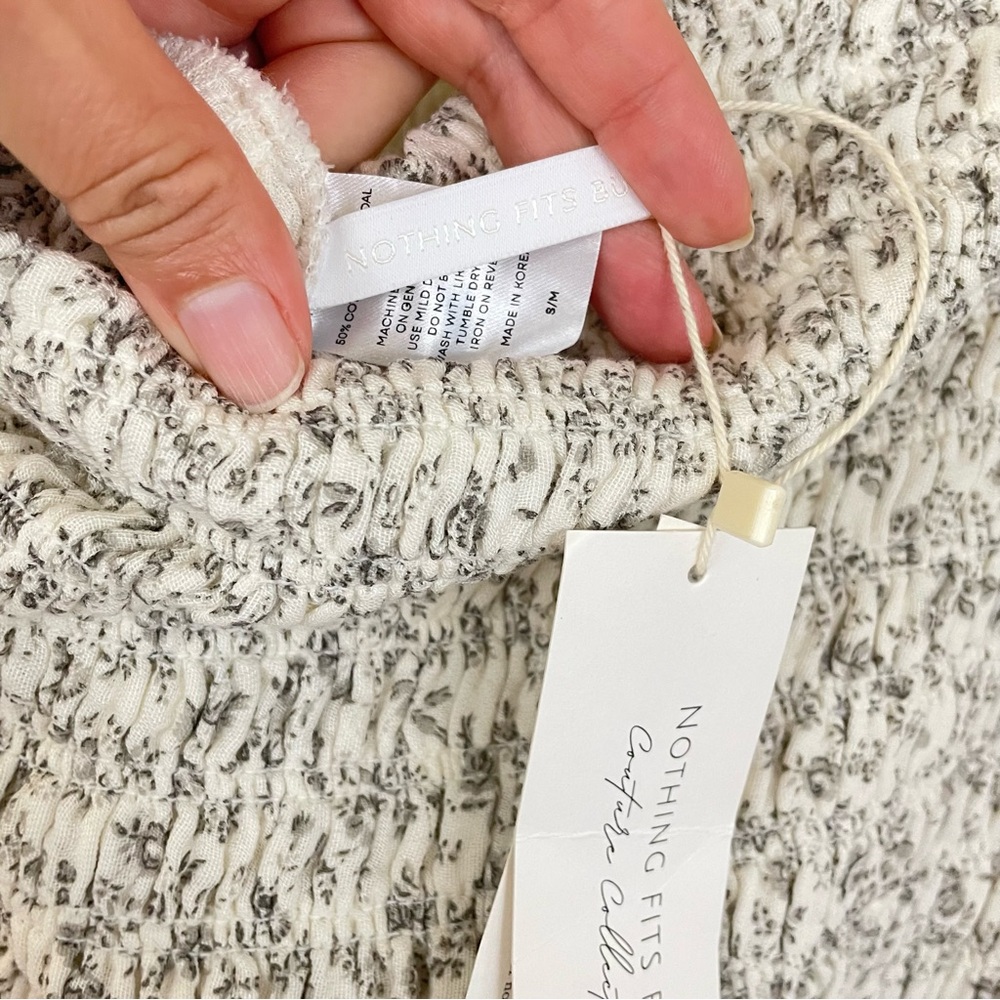 NWT Nothing‎ Fits But Ichika Floral Long Sleeve Smocked Maternity Dress Size S/M - Picture 6 of 10